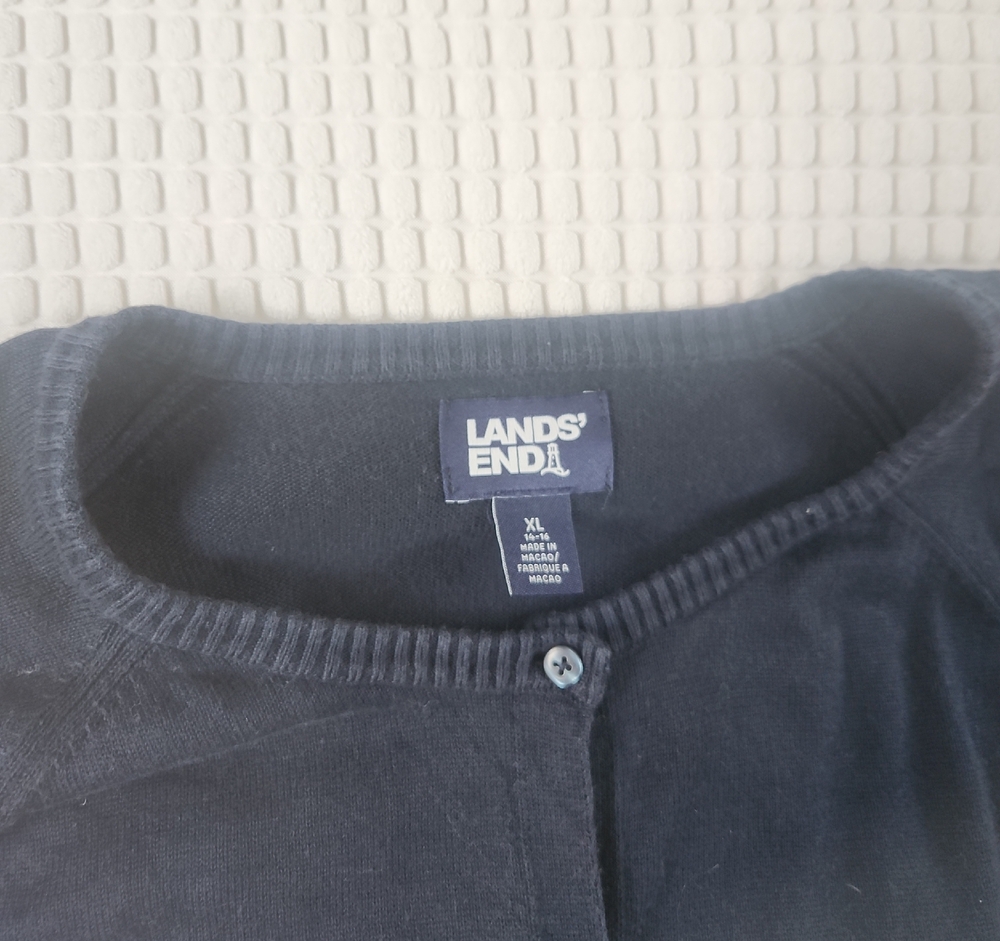Lands'End Cotton Modal Cardigan XL 14/16